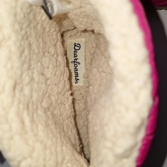 Dearfoams Original Memory Foam Total Comfort Warm Up Bootie Slippers Size 5-6 - Picture 8 of 11